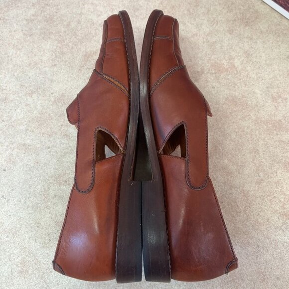 Joan & David Dark Caramel Leather Slip On Shoe - Picture 5 of 14